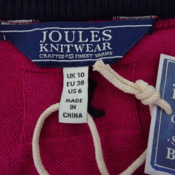 Joules Knitwear Miranda Sweater Pullover Pink with Dachshund Women's Size 6 - Picture 8 of 12